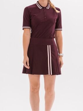 Foray Golf Core Pleated Skirt size XS in New Mosto Burgundy